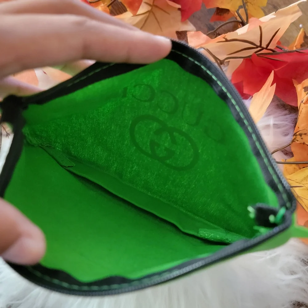 🔥HOT DEAL🔥 Stylish Green with Black Logo Cosmetic Pouch
